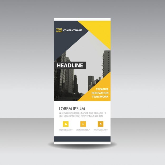 Jaune triangle noir roll up