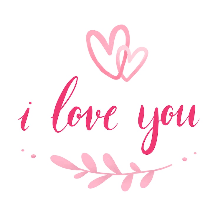 Vecteur gratuit je t&#39;aime vecteur de typographie