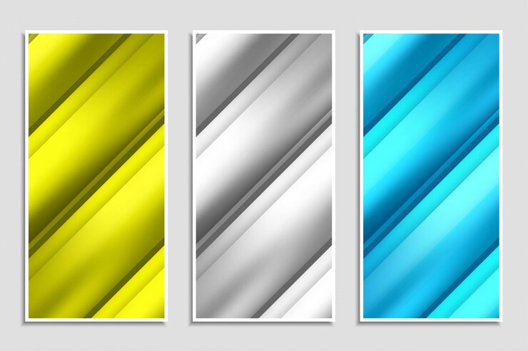 Vecteur gratuit jeu de bannière abstrait coloré élégant