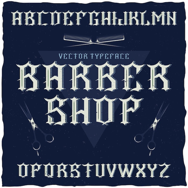Jeu de caractères Barber Shop