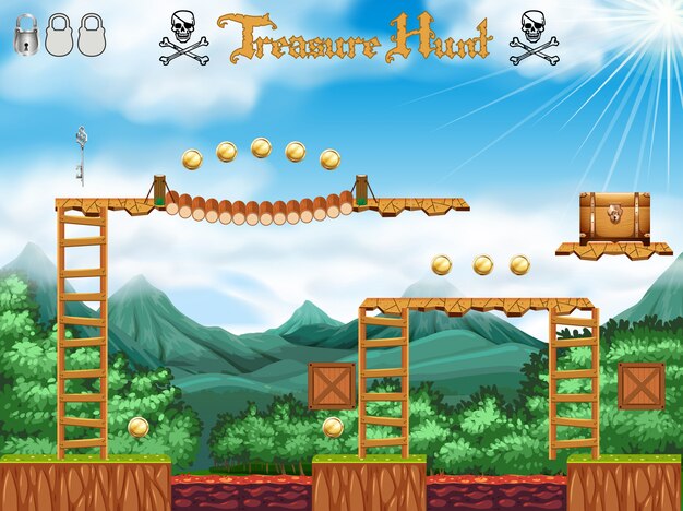 Un jeu de chasse au trésor thème pirate