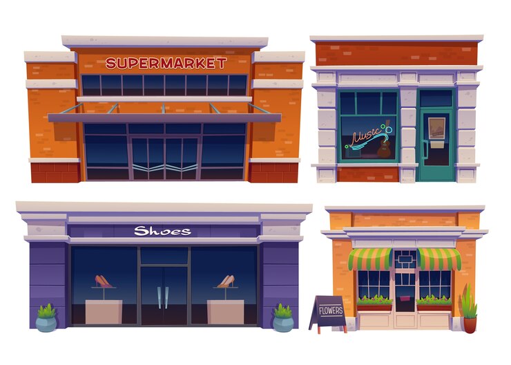 Vecteur gratuit jeu de construction de style dessin animé