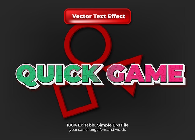 Vecteur gratuit jeu d'effet de texte 3d à la mode