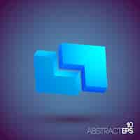 Vecteur gratuit jeu de formes géométriques 3d abstraites