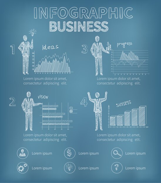 Jeu d&#39;infographie d&#39;affaires