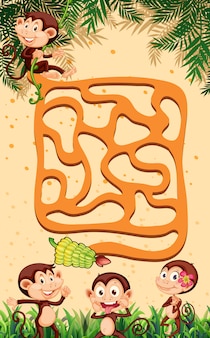 Un jeu de labyrinthe de singe