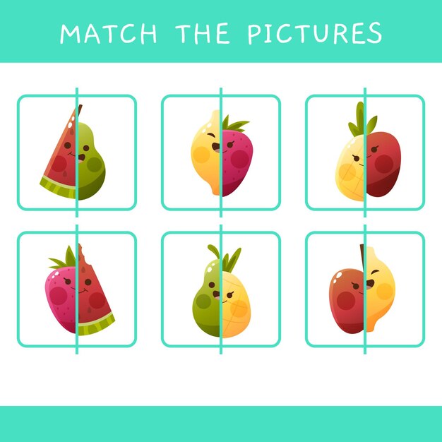 Jeu de match pour l'illustration des enfants