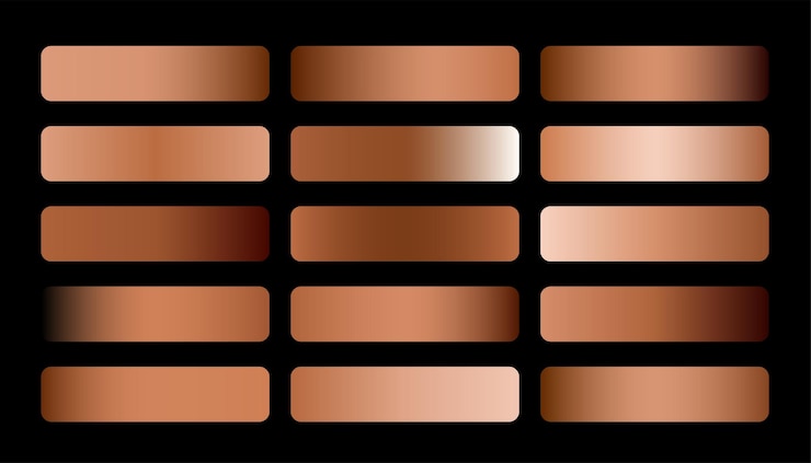 Vecteur gratuit jeu de palette de gradient d'or rose abstrait pour la présentation de l'application uiux