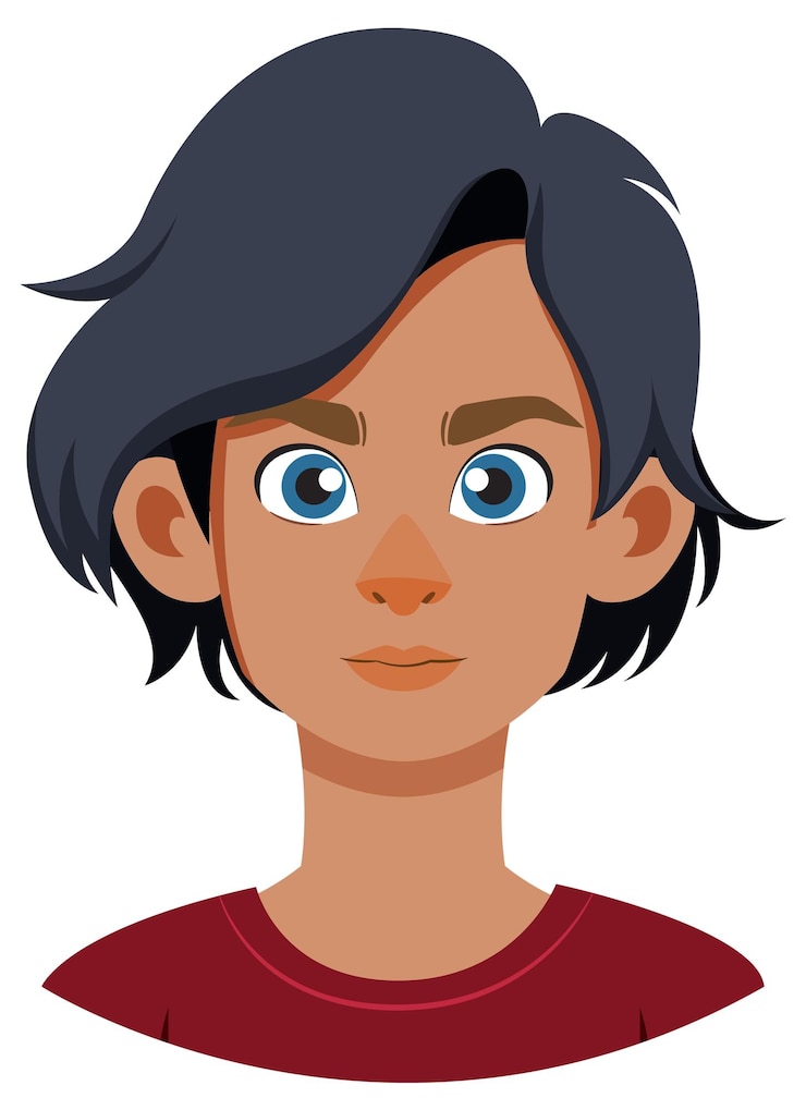 Vecteur gratuit le jeune homme aux yeux bleus