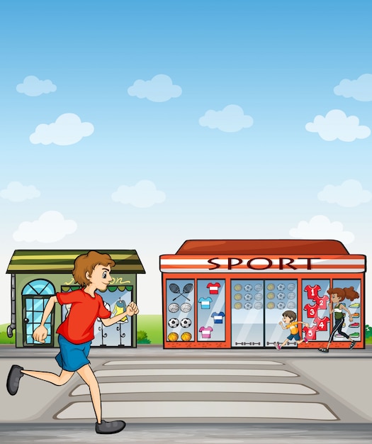 Vecteur gratuit joggeurs et sports outlet