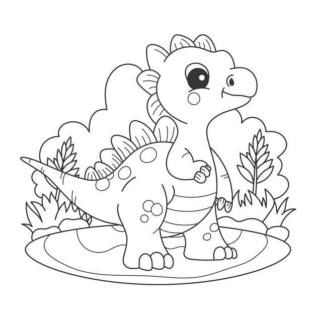 Joli livre de coloriage avec dinosaure