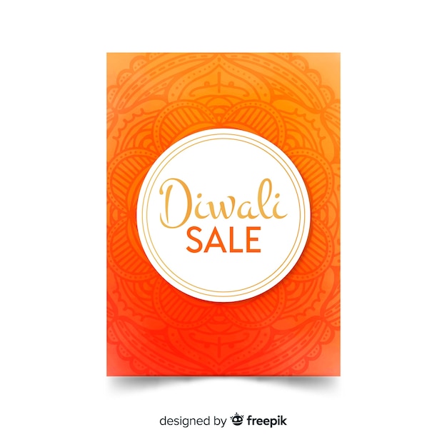 Joli Modèle De Flyer Vente Aquarelle Diwali