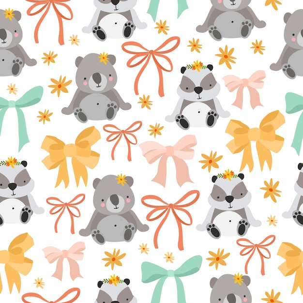 Joli Motif Koala Et Panda