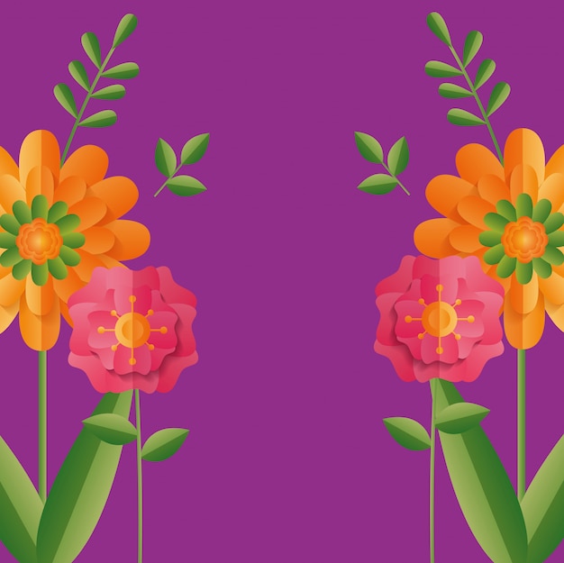 Jolie illustration avec des fleurs