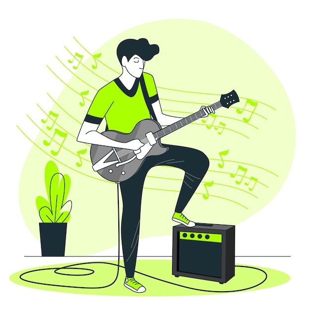 Vecteur gratuit jouer l'illustration de concept de musique