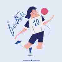 Vecteur gratuit joueur de football illustration