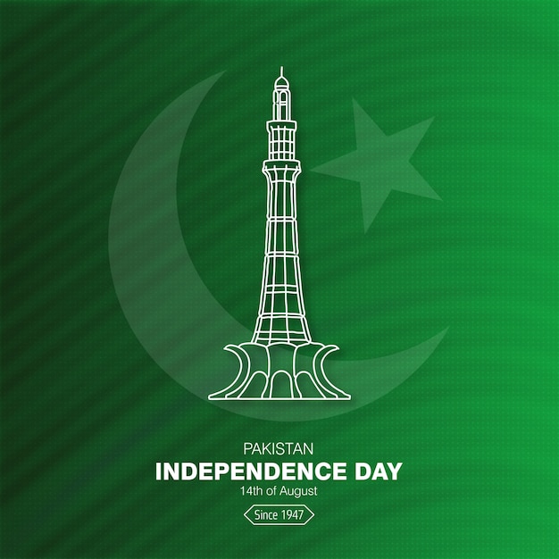 Vecteur gratuit jour de l'indépendance du pakistan