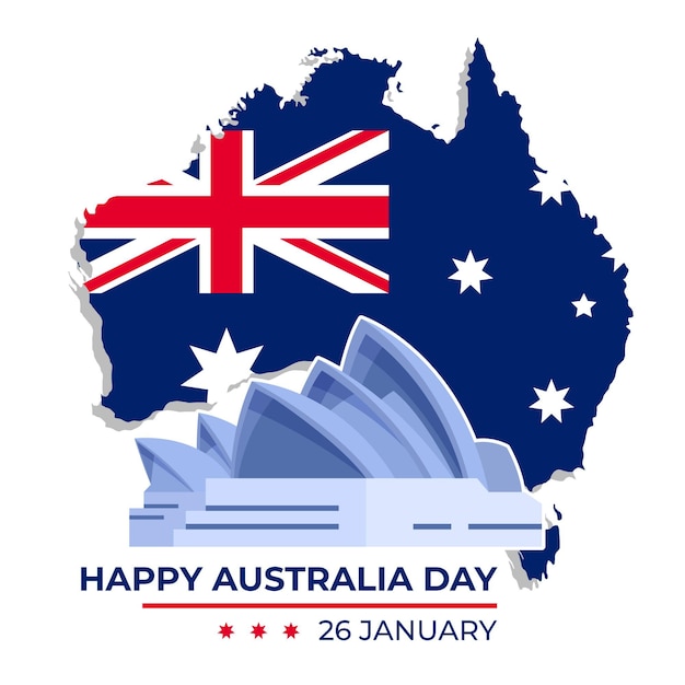 Jour plat australie avec carte