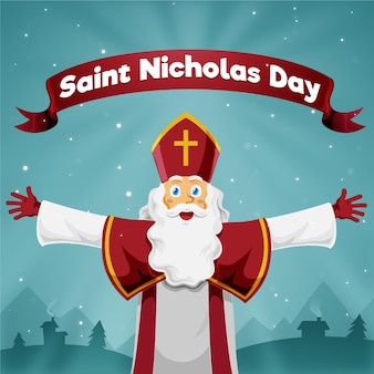 Jour de saint nicolas dessiné à la main