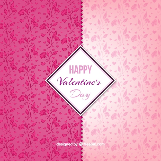 Vecteur gratuit jour de valentine rose motif floral