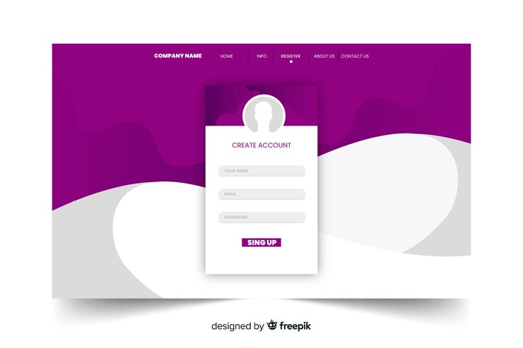 Vecteur gratuit journal corporatif dans la conception de la page de destination