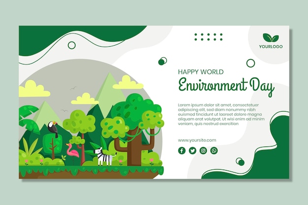 Vecteur gratuit journée de l'environnement