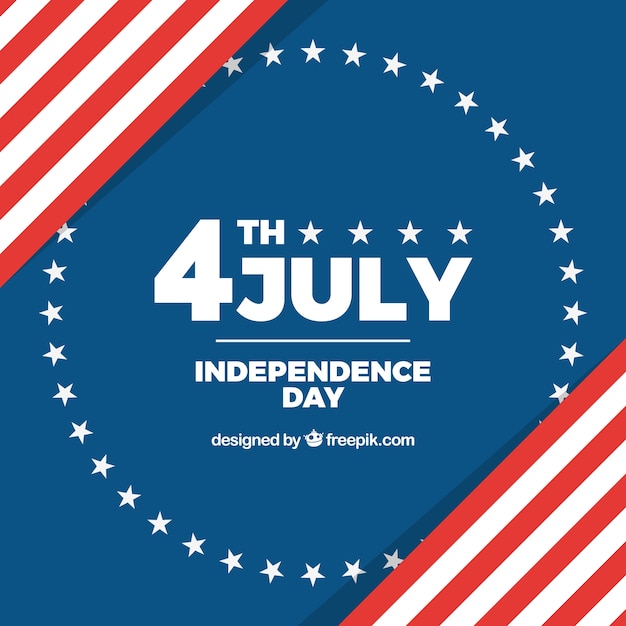 Journée de l&#39;indépendance américaine avec un design plat