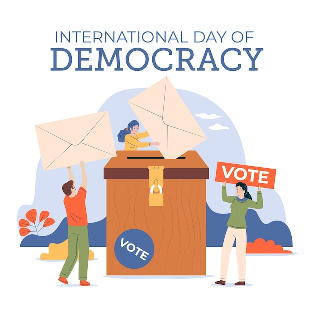 Vecteur gratuit journée internationale de la démocratie