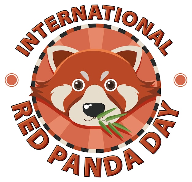 Vecteur gratuit journée internationale du panda roux