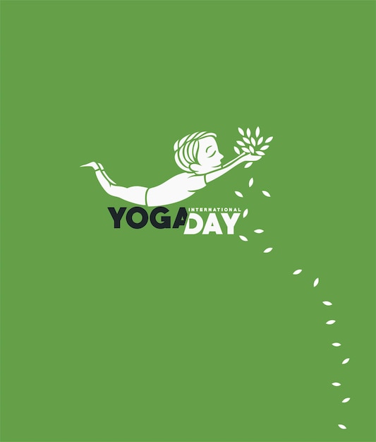 Vecteur gratuit journée internationale du yoga 21 juin garçon pratiquant le yoga pose illustration vectorielle