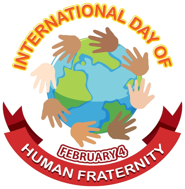 Vecteur gratuit journée internationale de la fraternité humaine