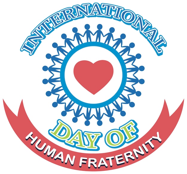 Vecteur gratuit journée internationale de la fraternité humaine