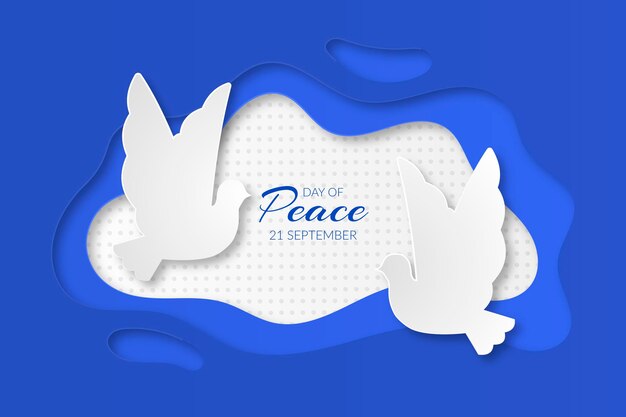 Vecteur gratuit journée internationale de la paix dans le style du papier