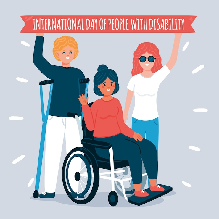 Vecteur gratuit journée internationale des personnes handicapées dessinée à la main