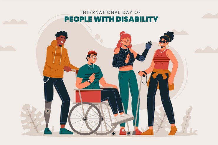 Vecteur gratuit journée internationale des personnes handicapées