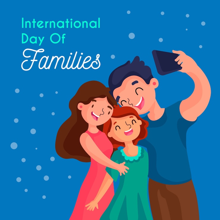 Vecteur gratuit journée internationale plate des familles