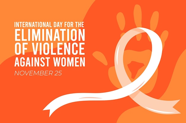 Vecteur gratuit journée internationale pour l'élimination de la violence à l'égard des femmes