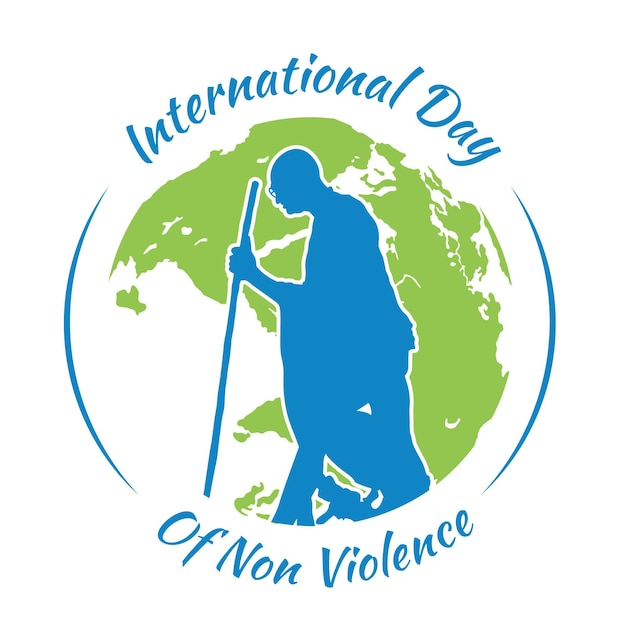 Vecteur gratuit journée internationale de la représentation de la non-violence au design plat