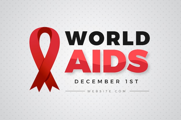 Vecteur gratuit journée mondiale du sida design plat