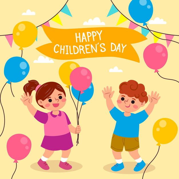 Journée mondiale des enfants dessinés à la main