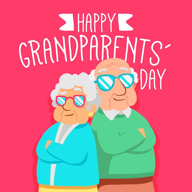 Vecteur gratuit journée nationale des grands-parents