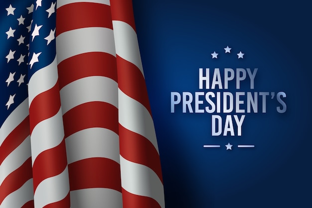 Journée des présidents avec drapeau américain