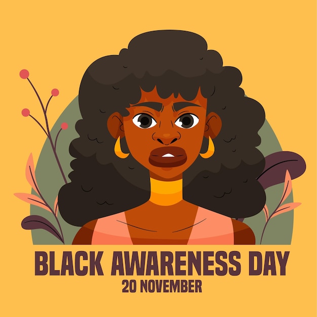 Journée De Sensibilisation Noire Dessinée à La Main