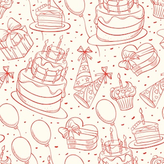 Joyeux Anniversaire Fond Transparent Mignon Avec Gateau D Anniversaire Et Cadeaux De Croquis Vecteur Premium Joyeux Anniversaire Fond Transparent Mignon Avec Gateau D Anniversaire Et Cadeaux De Croquis Vecteur Premium