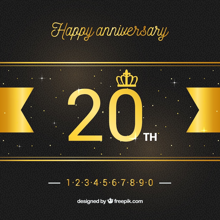 Vecteur gratuit joyeux anniversaire avec des nombres dans le style d&#39;or