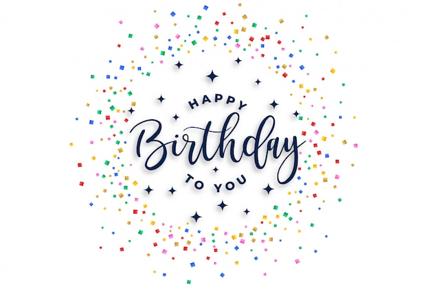 Joyeux Anniversaire Design Plat Avec Des Ballons Vecteur Gratuite
