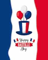 Vecteur gratuit joyeux bastille