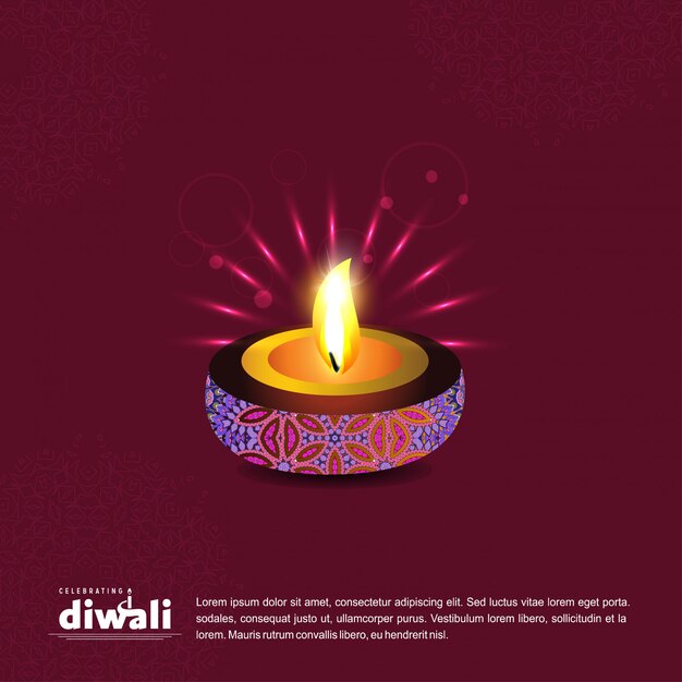 Joyeux design créatif de diwali