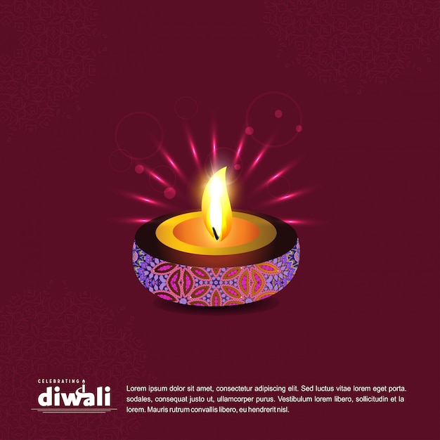 Joyeux design créatif de diwali