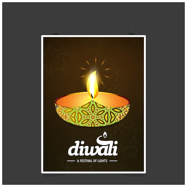 Joyeux Diwali Brochure Design Avec Un Style Unique